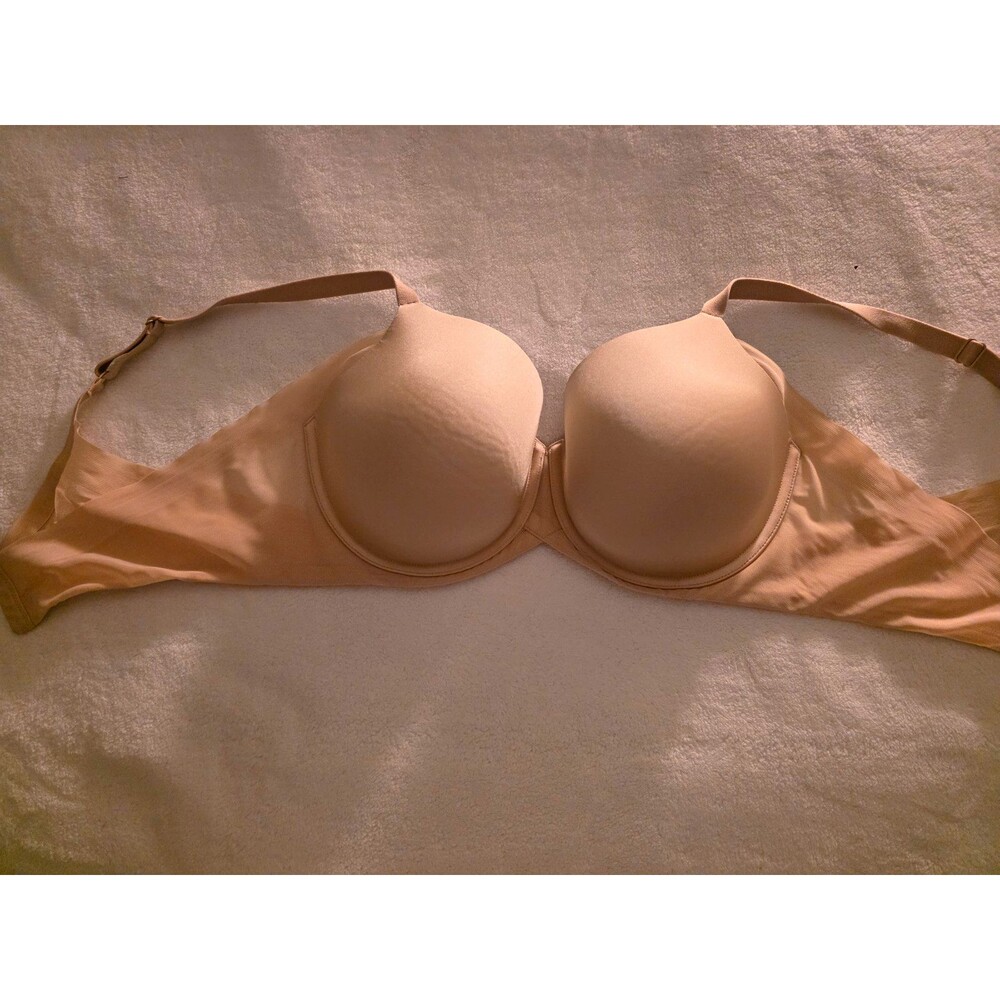 Wacoal Beige T-Shirt Bra 40D Underwired Padded Adjustable Straps Hook & Eye